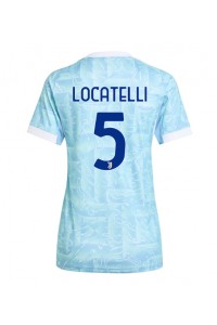 Juventus Manuel Locatelli #5 Jalkapallovaatteet Naisten Vieraspaita 2025-26 Lyhythihainen